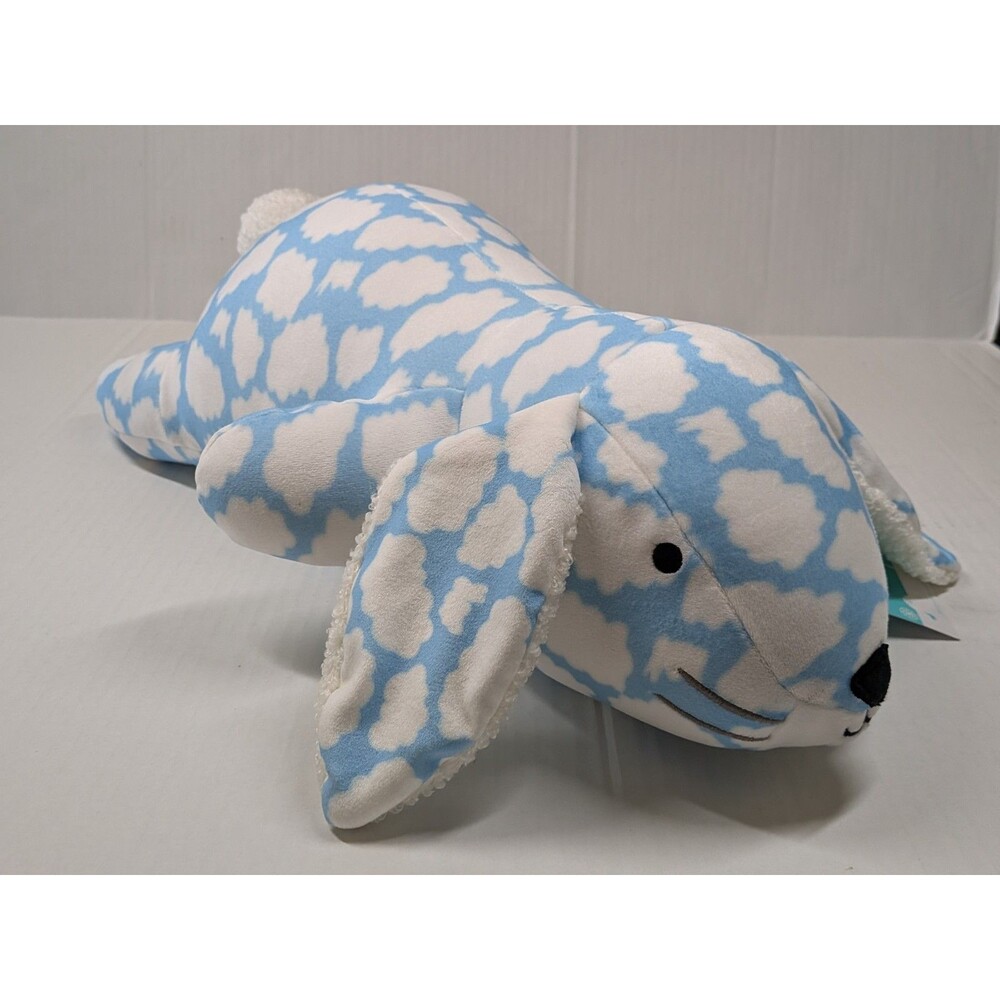 Pillowfort Weighted Bunny Rabbit Blue White Clouds